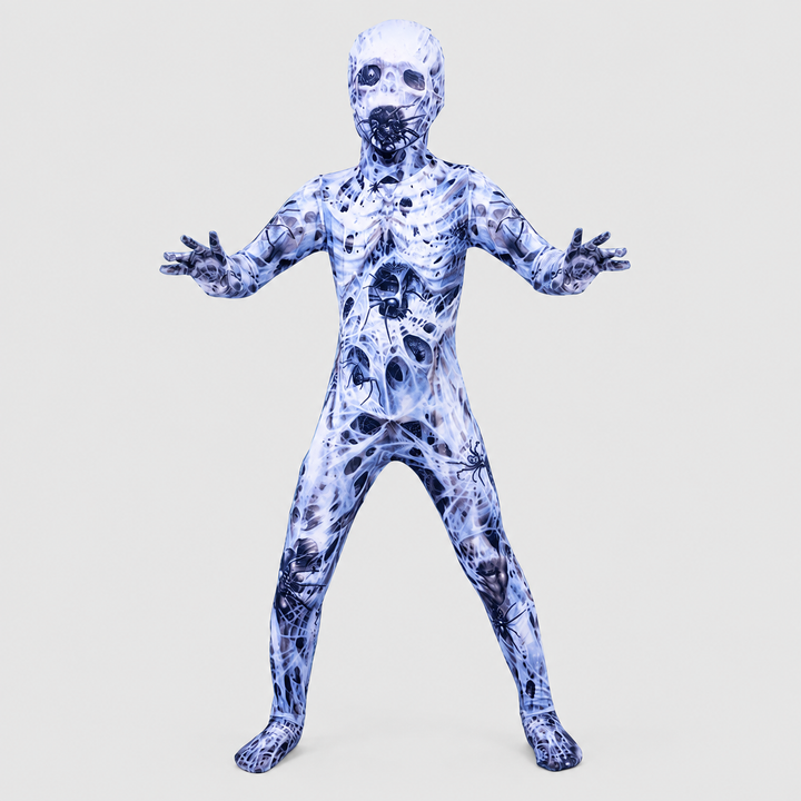 Mens Slenderman Faceless Bodysuit Costume Halloween Horror