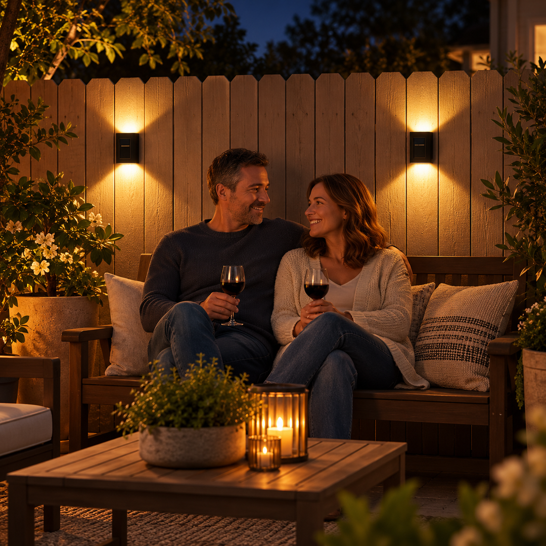 Wireless LED Solar Wall Lights Outdoor Garden Lighting