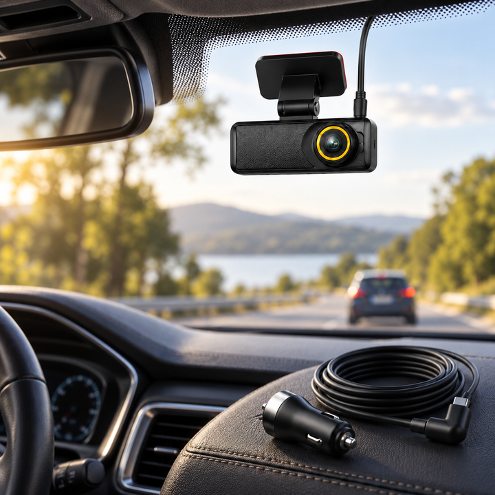 Wireless Dash Cam and Hands-Free Phone Kit for Cars