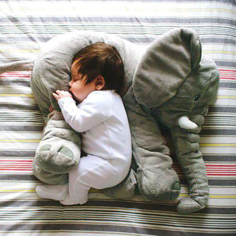 Elephant Shaped Plush Baby Pillow Cushion