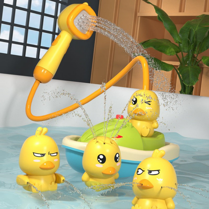 Bath Toy Set Floating Duck Shower Spray Toys