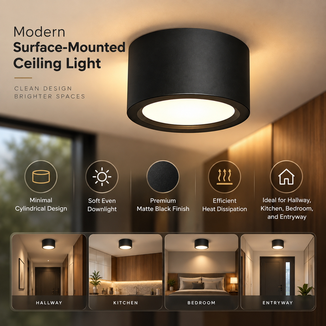 LED Flush Mount Ceiling Light Nordic Round Fixture for Rooms