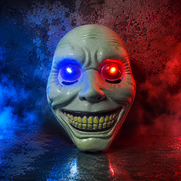 Glowing Skull Mask LED Eyes Halloween Scary Light Up