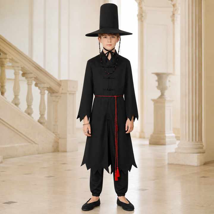 Demon Hunter Hanbok Costume Kids Adults Halloween Cosplay