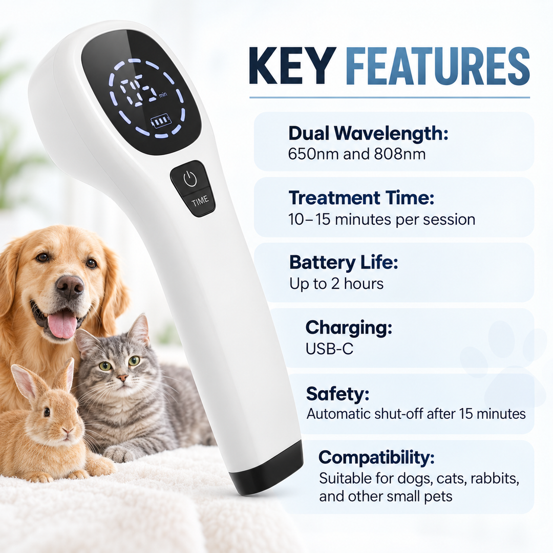 Cold Laser Therapy Device for Dogs Handheld Pet Pain Relief Home Care
