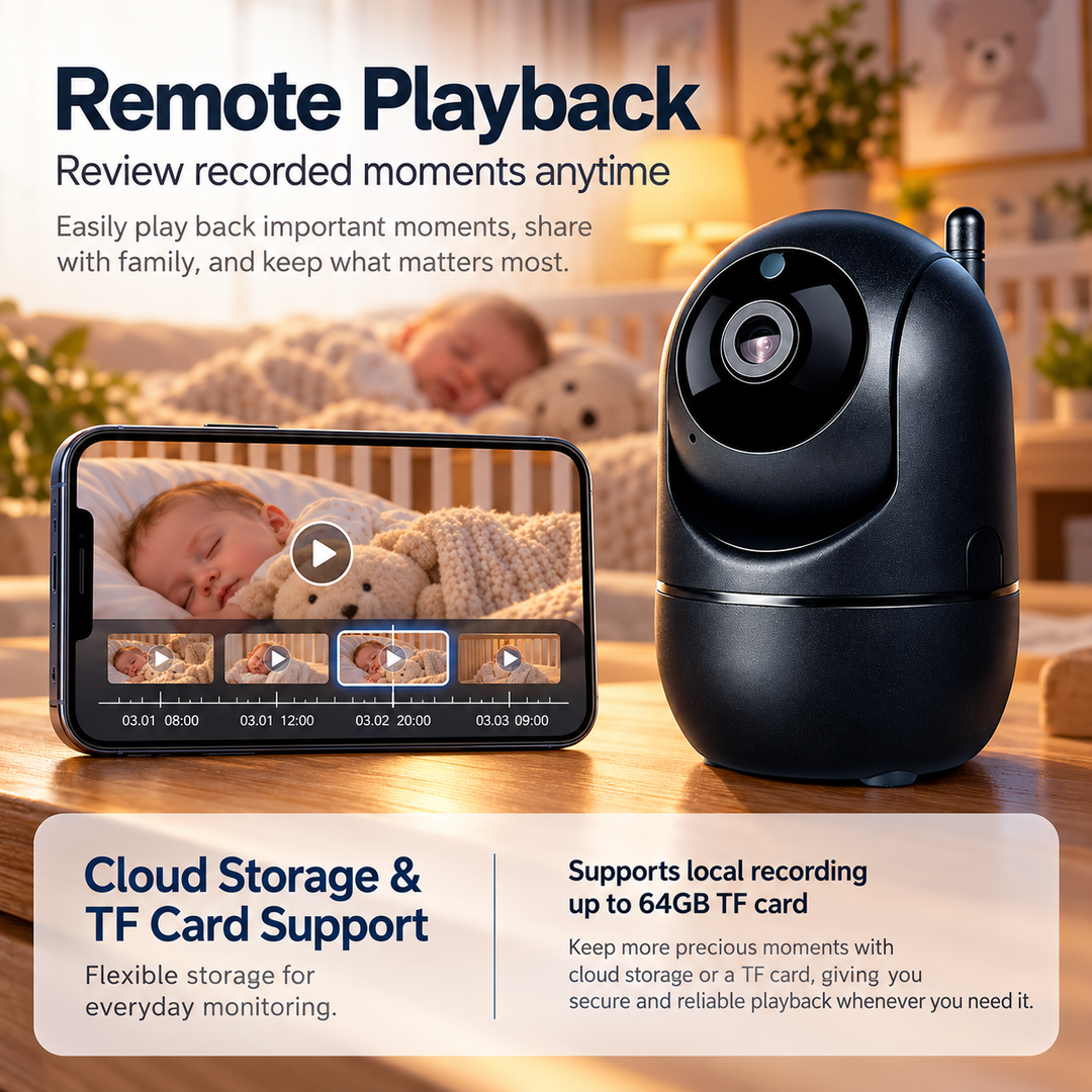 Video Baby Monitor Breathing Movement Monitor with Night Vision Camera
