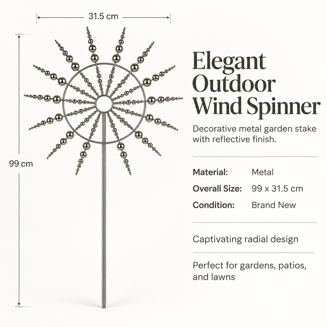 Kinetic Metal Wind Spinner Anti Rust Garden Windmill Decor
