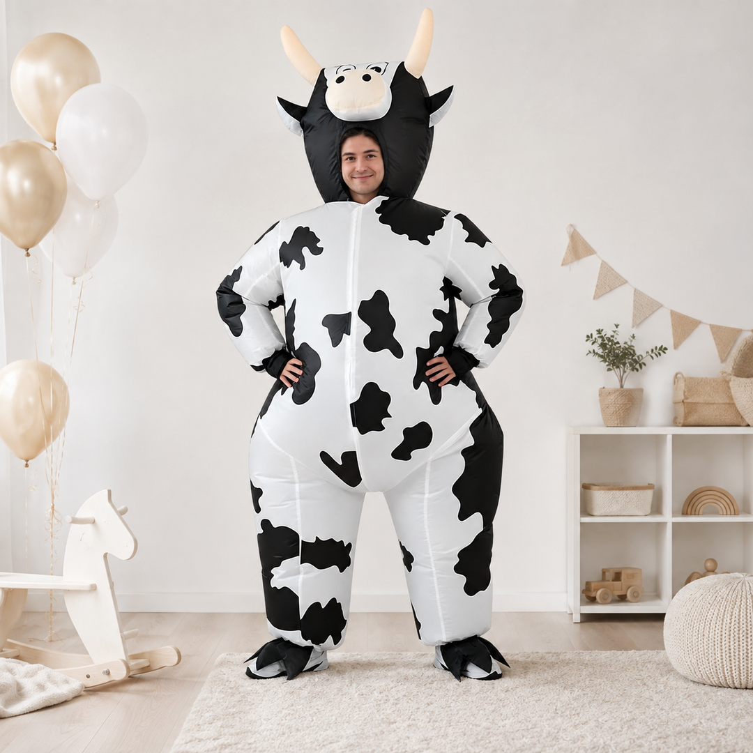 Inflatable Cow Ride-On Costume Adults Halloween Funny