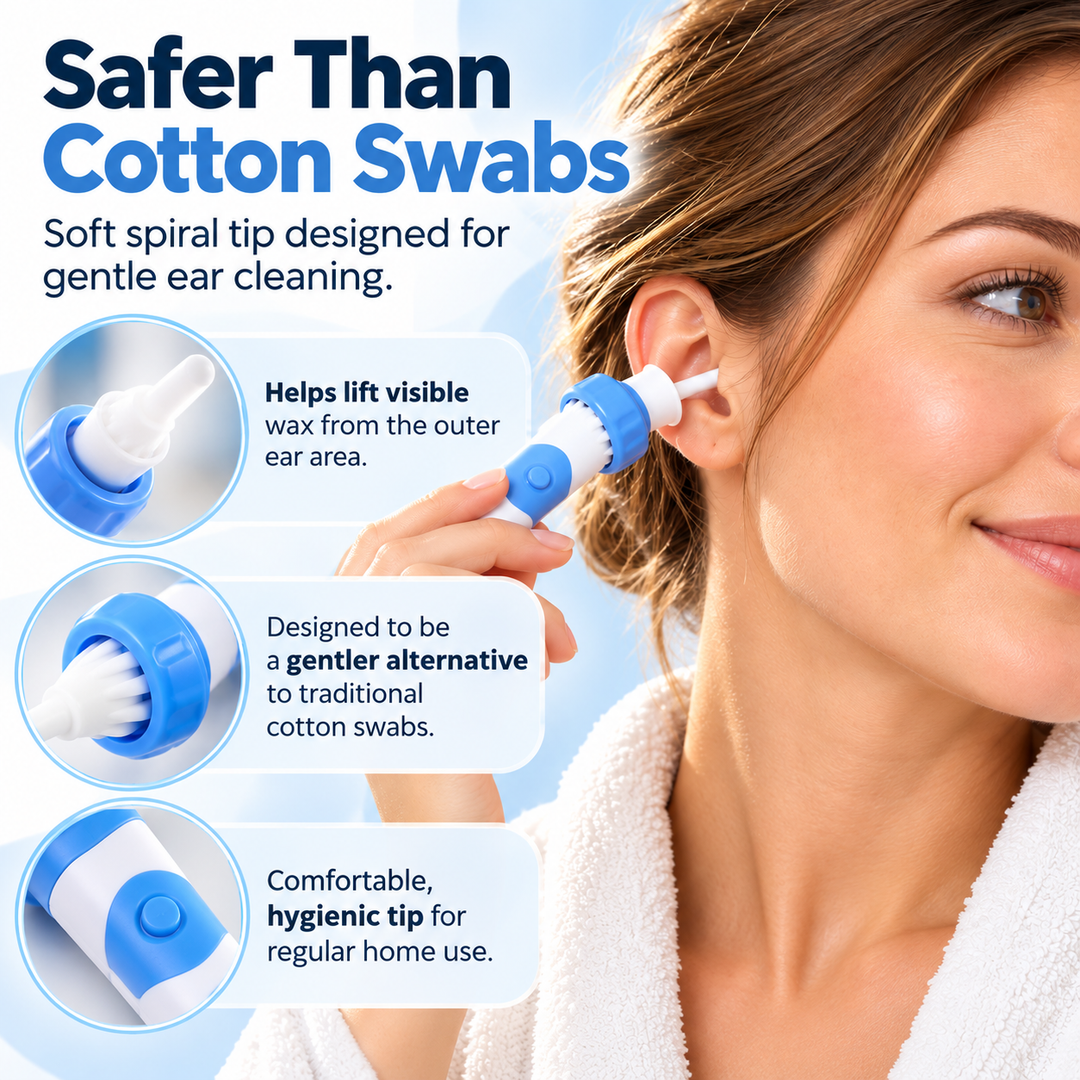 Electric Ear Wax Removal Tool Suction Cleaner Silicone Tip for Home