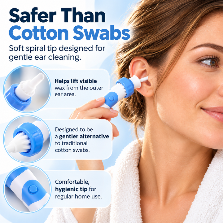 Electric Ear Wax Removal Tool Suction Cleaner Silicone Tip for Home