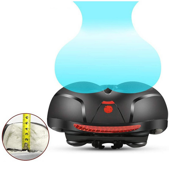 Bicycle Soft Padded Saddle Seat with Rear Reflector