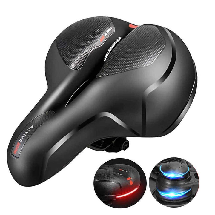Bicycle Soft Padded Saddle Seat with Rear Reflector