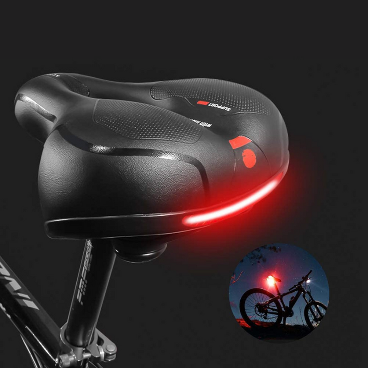 Bicycle Soft Padded Saddle Seat with Rear Reflector