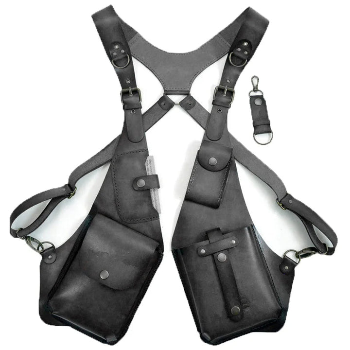 Leather Shoulder Holster Crossbody Anti Theft Security Bag