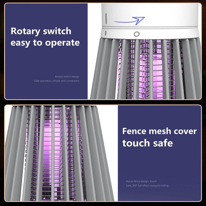 Electric Bug Zapper Lamp 2 Pack Indoor Outdoor Mosquito Killer Light