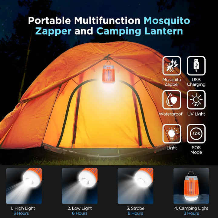 Electric Outdoor Bug Zapper Mosquito Insect Trap 3 in 1 Device
