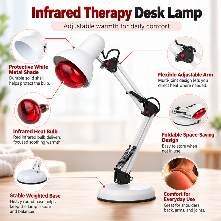 Red Light Therapy Lamp for Skin Infrared Heat with Tripod Stand