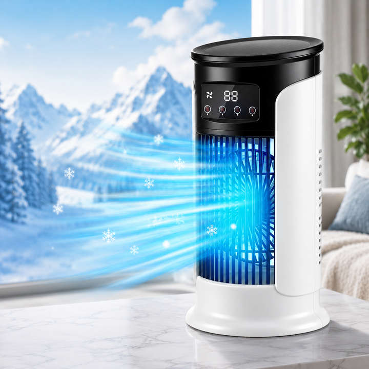 Portable Tower Fan Air Conditioner USB Mini Air Cooler Humidifier