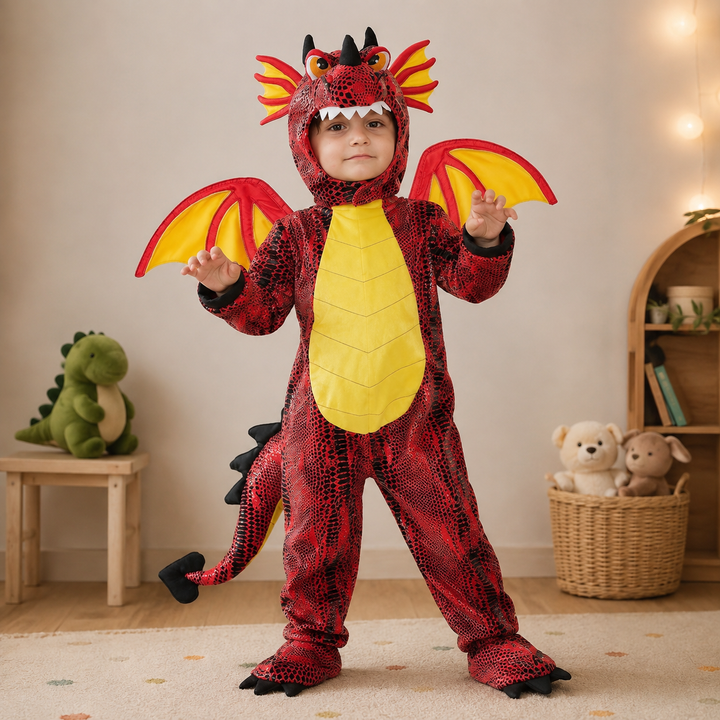 Kids Dragon Costume with Wings and Tail Halloween Boys Girls