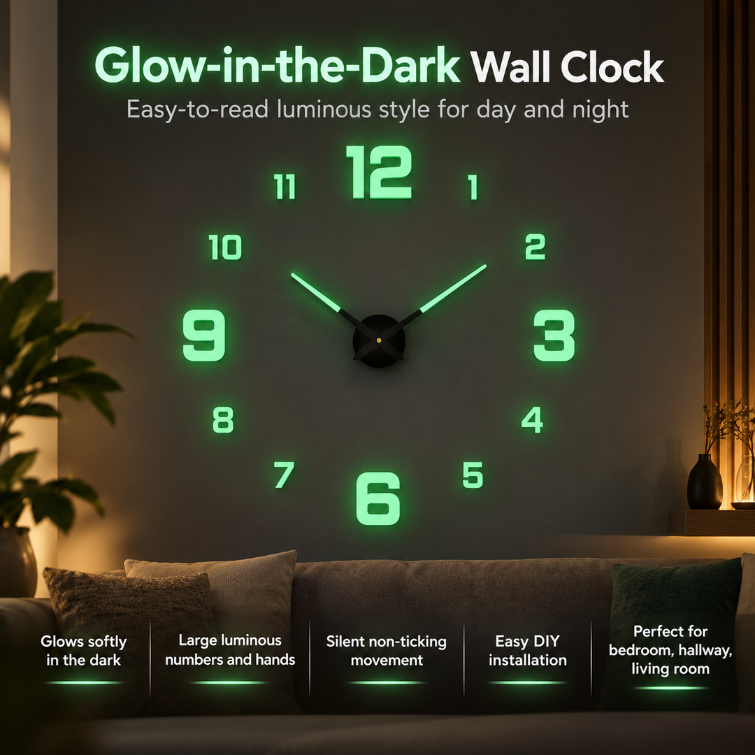 Modern Statement Wall Clock Large Decorative Clock for Living Room