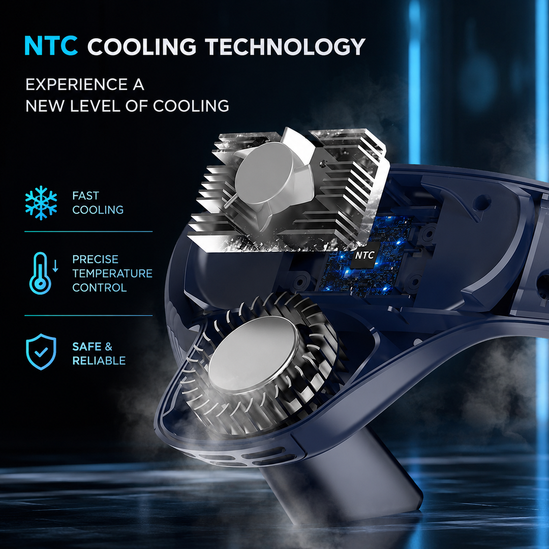 Bladeless Neckband Personal Cooling Fan Wearable Hands-Free Fan