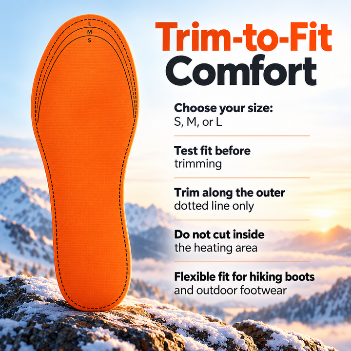 Rechargeable Heated Insoles Hiking Outdoor Sports Foot Warmers