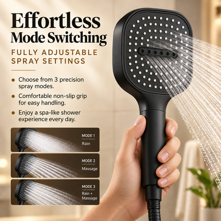 High Pressure Shower Head Filtered Turbo Boost for Skin Hair
