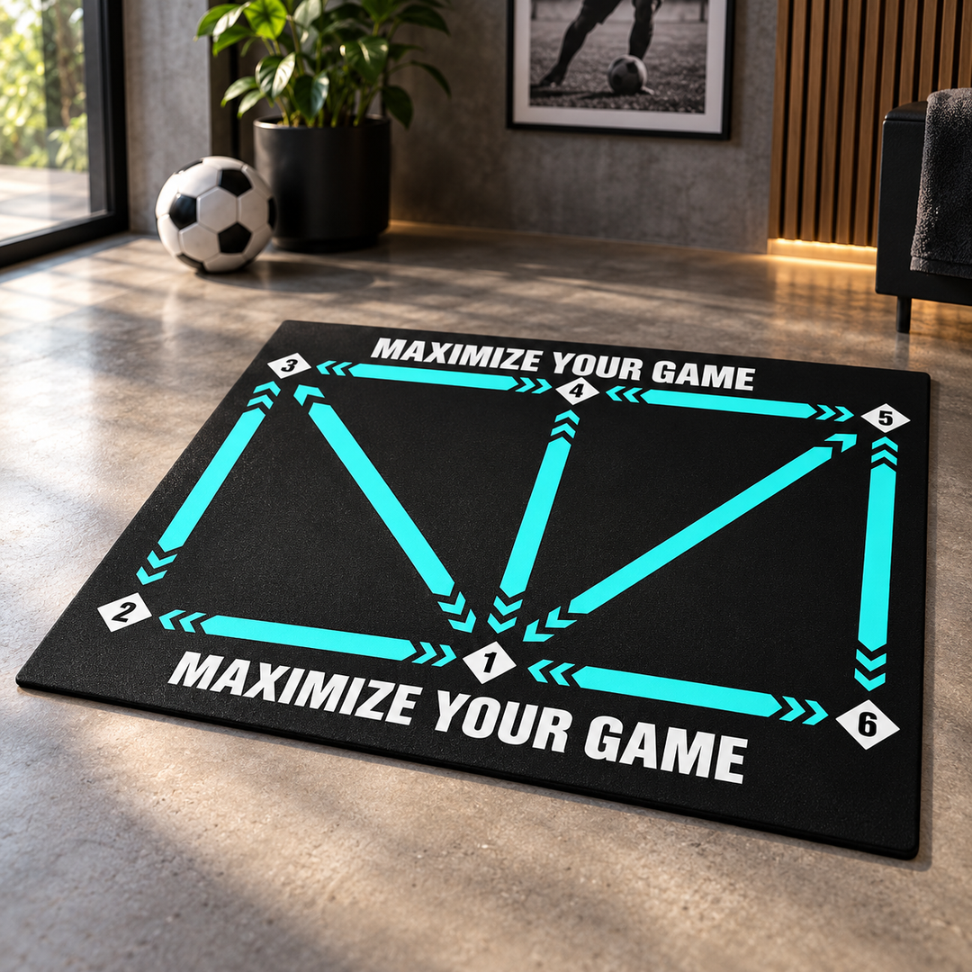 Football Training Mat Anti Slip 2x2m Skills Video Program