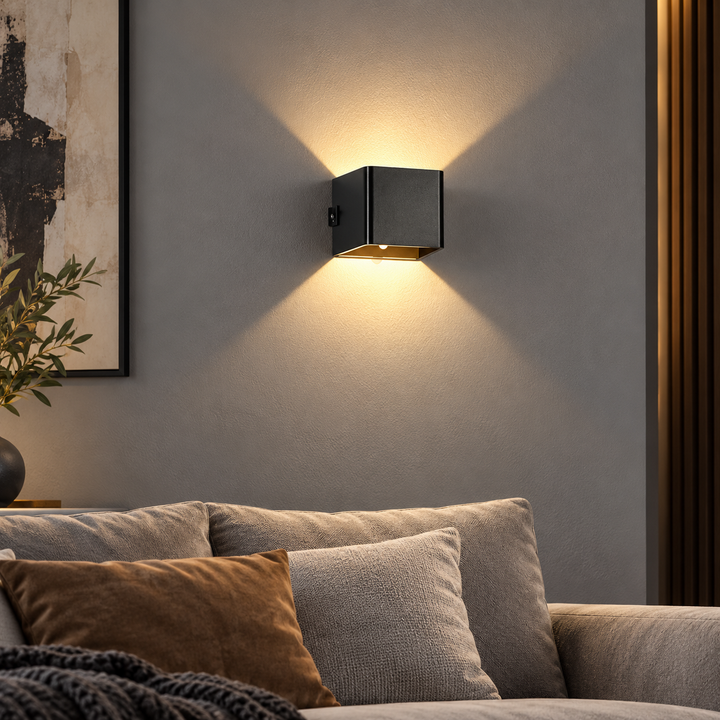 Wireless Rechargeable Wall Lamp USB Adjustable Up Down Light