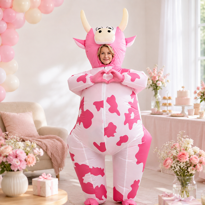 Inflatable Cow Ride-On Costume Adults Halloween Funny