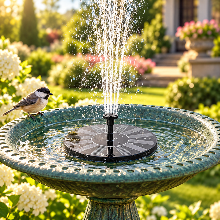 Solar Powered Water Fountain Floating Pump for Bird Bath Pond