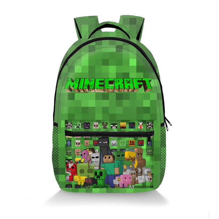 Minecraft Pixel Design School Backpack Bag