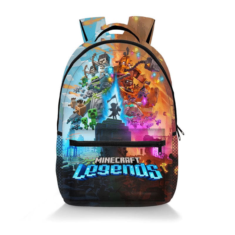 Minecraft Pixel Design School Backpack Bag