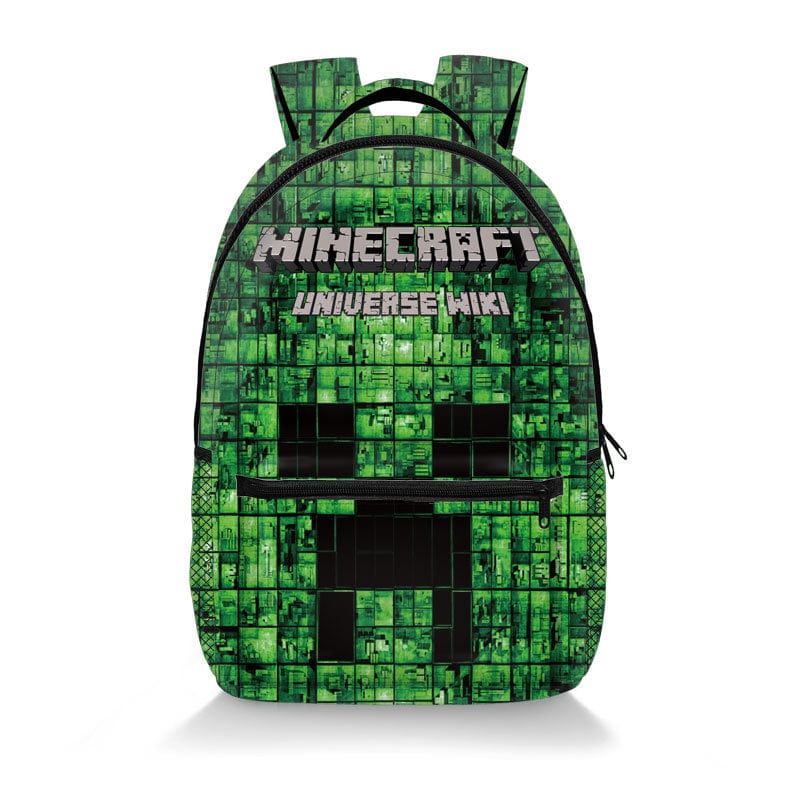 Minecraft Pixel Design School Backpack Bag
