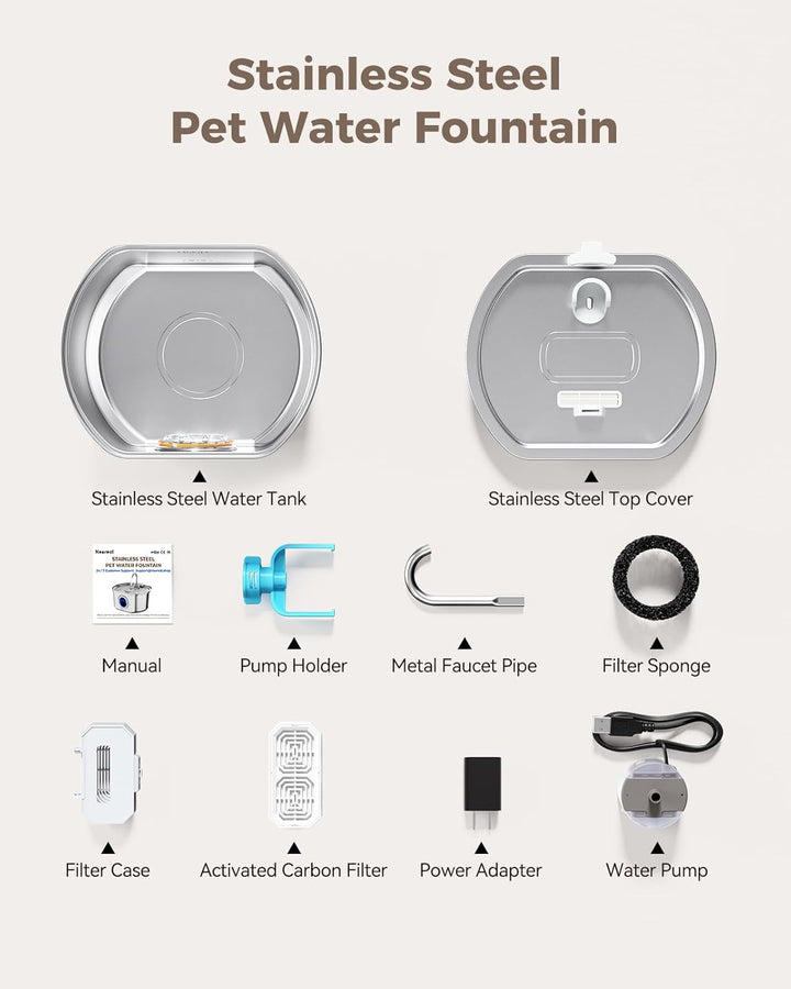 Automatic Cat Water Fountain Dispenser Bowl Pet Drinking Fountain