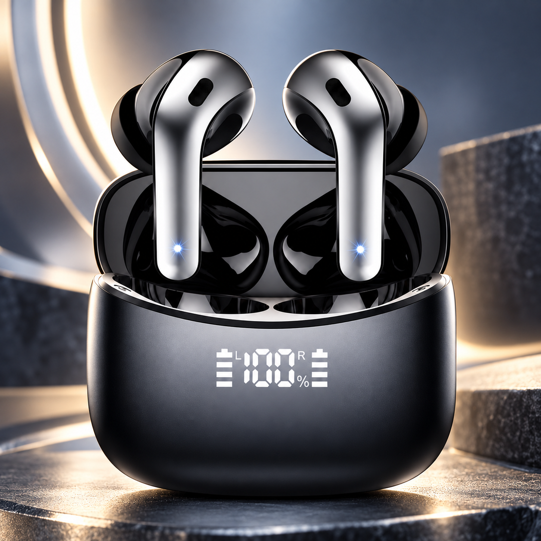 Waterproof Bluetooth Earbuds Noise Cancelling with Charging Case
