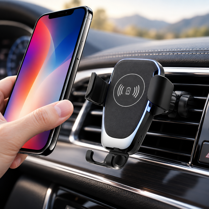 Wireless Phone Car Charger Fast Charging Auto Mount