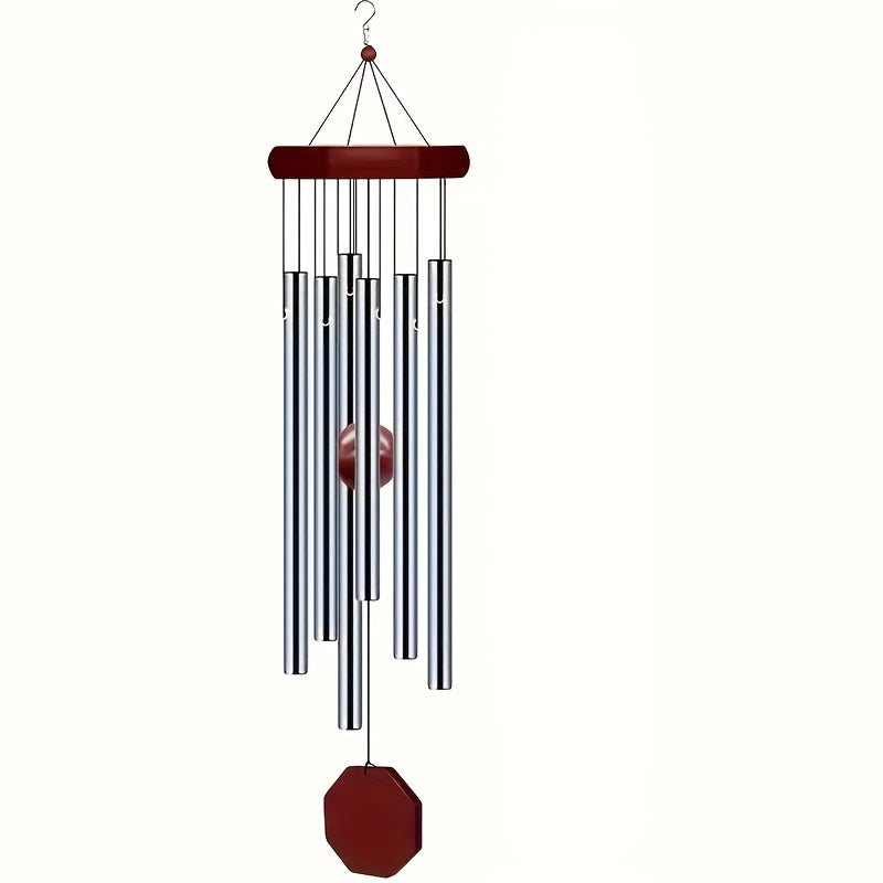 Outdoor Wind Chime Large Deep Tone 6 Tuned Pipes Sympathy Wind Chime