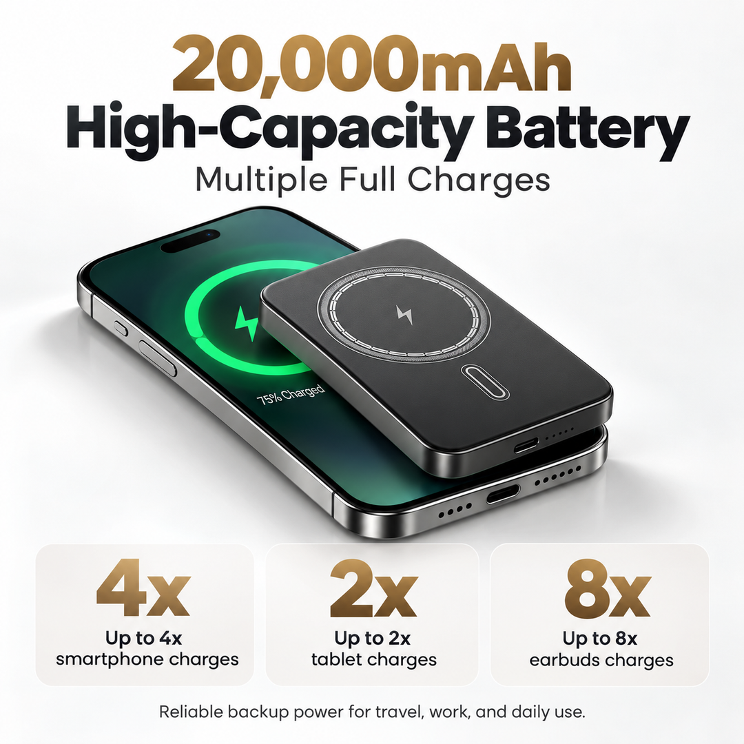 50000mAh Wireless Power Bank Fast Charging Magnetic Charger