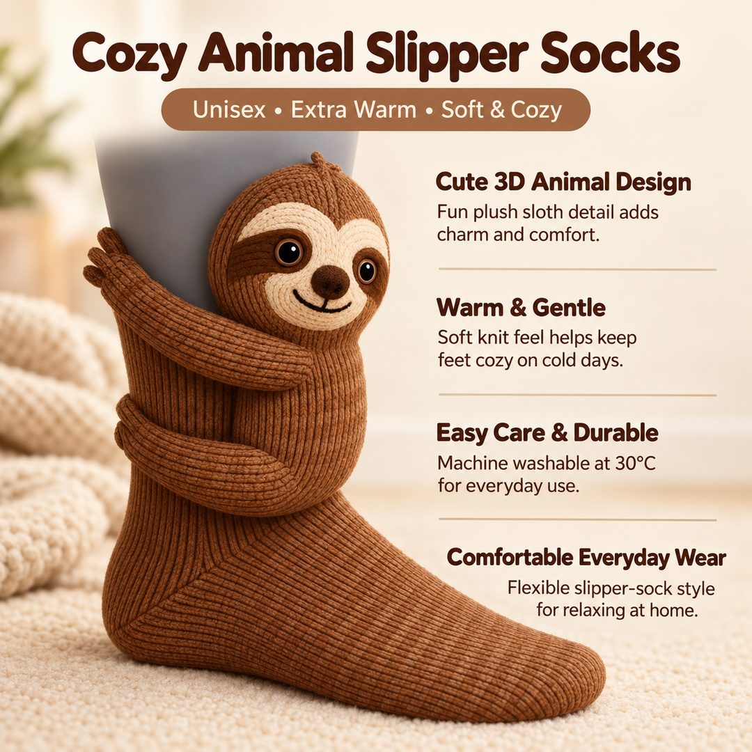 Cosy Animal Slipper Socks Unisex Warm Winter House Socks