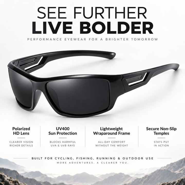 Polarised Sunglasses UV400 Mens Fishing Driving Glasses