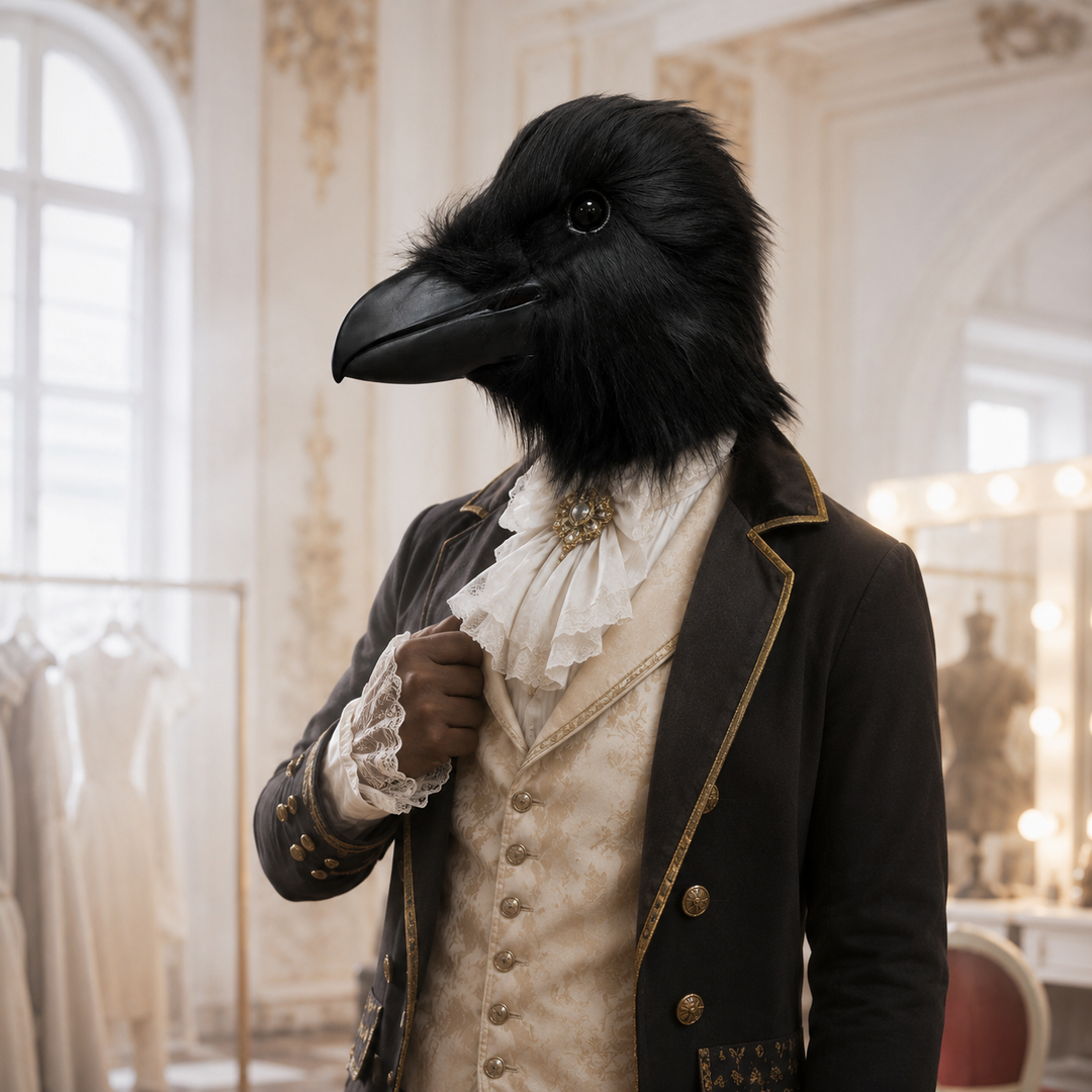 Black Raven Bird Latex Mask Halloween Horror Adult
