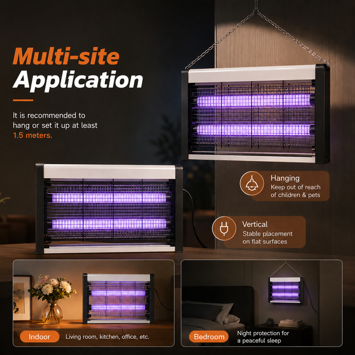 UV Mosquito Killer Lamp Electric Indoor Bug Zapper Fly Trap