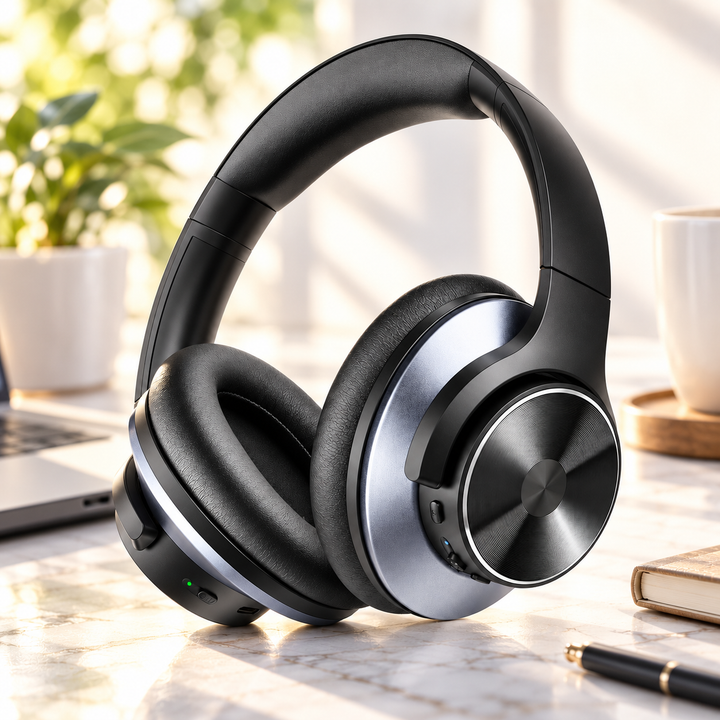 Active Noise Cancelling Wireless Headphones Over Ear Bluetooth