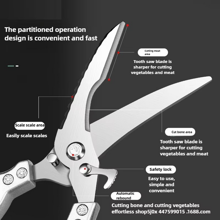 Poultry Shears Kitchen Scissors Chicken Cutting Tool