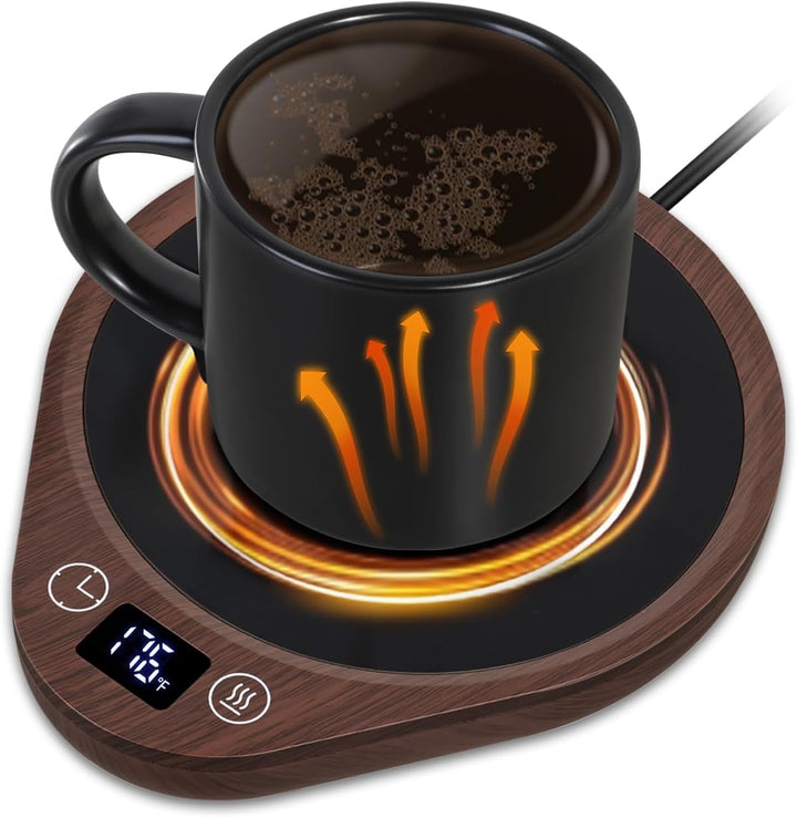 Electric Coffee Mug Warmer Heating Plate Set Circular Hot Drink Warmer