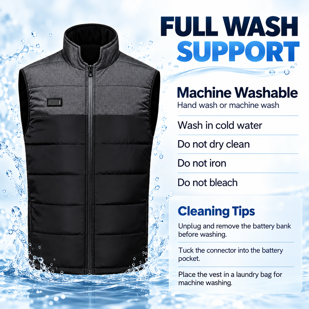 Heated Gilet Rechargeable Body Warmer Vest with Battery Pack
