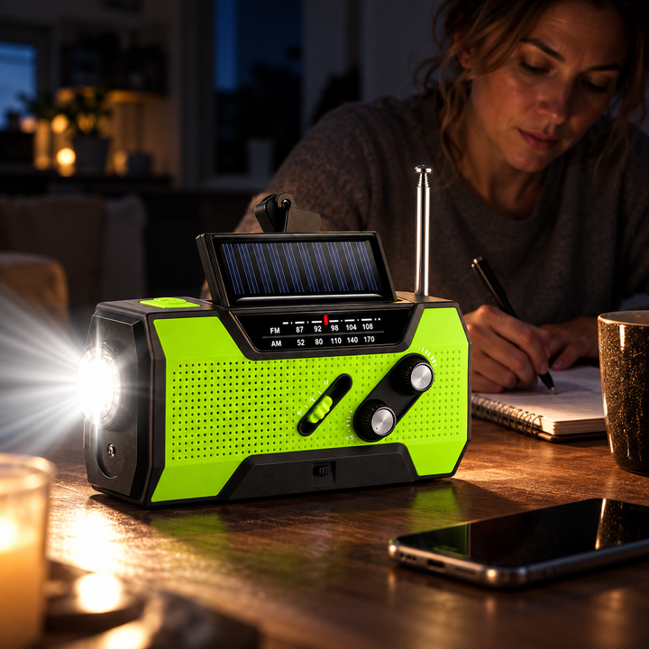 All in One Emergency Radio Solar Hand Crank 4000mAh Power Bank
