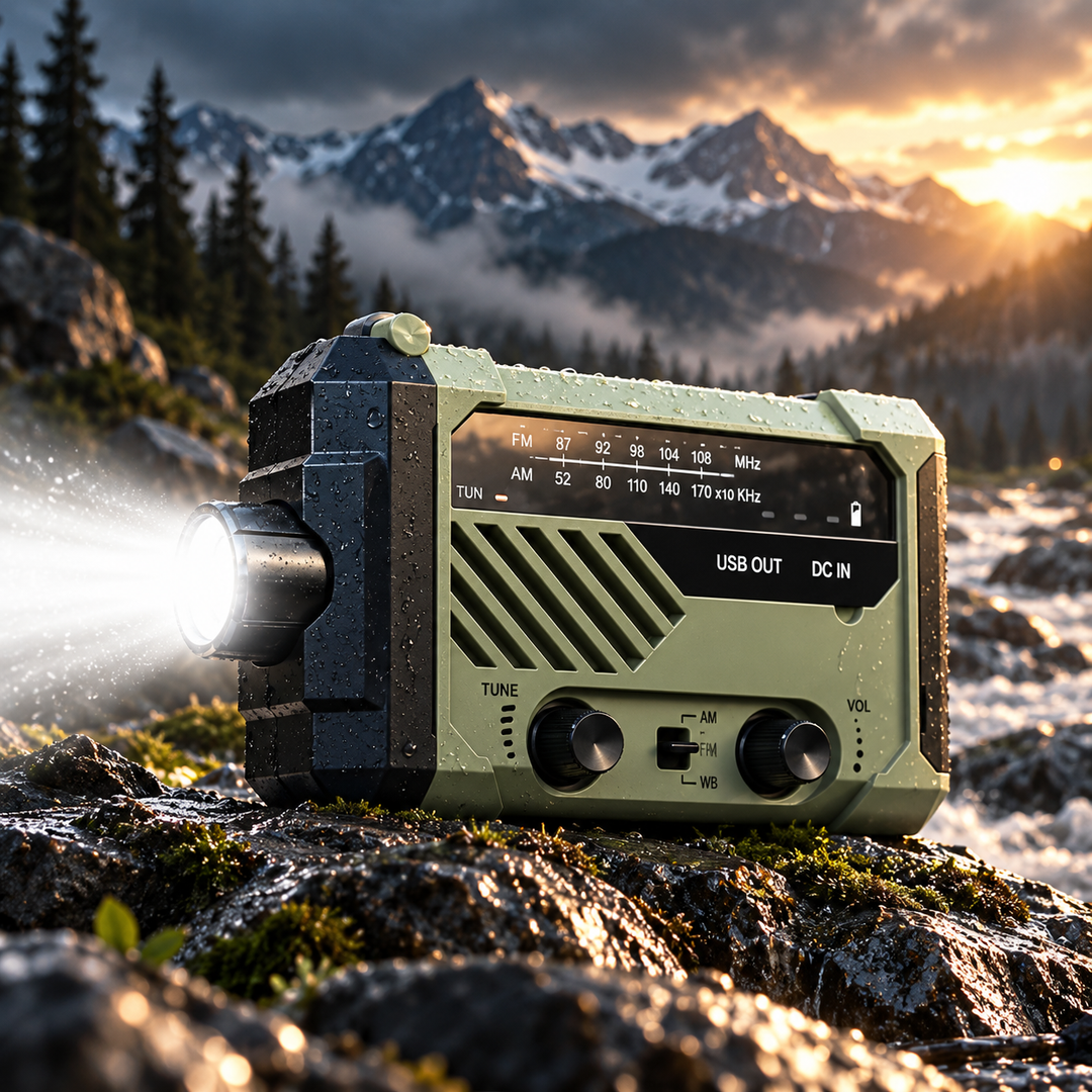 Wind Up Emergency Radio Waterproof Solar Crank AM FM Radio