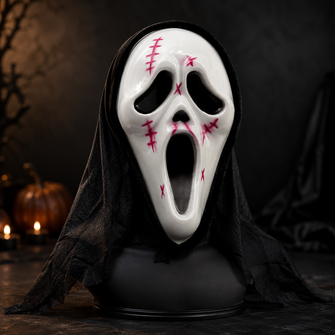 Ghostface Mask Halloween Horror Scary Scream Adult